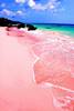 Pink Sandy Beach In The Island Harbour, Bahamas