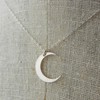 tiny sterling silver moon necklace 16"