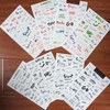 letters white&black stickers