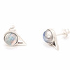 COMPASS Earrings - Rainbow Moonstone