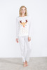 Long thermal reindeer graphic pyjama