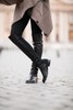 Черные классические кожаные ботфорты