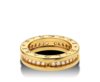 Bvlgari B.zero1 1-band 18 kt yellow gold ring with pavé diamonds