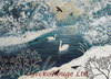 Cross Stitch Kit Swans 'Snowy River' By Jo Grundy - Counted Needlecraft Kit with DMC materials