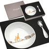 Christofle Plate and spoon set bouillie baby