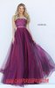 Magenta Beading Straight-Neck 2016 Sherri Hill 50344 Long Bodice Evening Gown