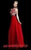 Sherri Hill 11069 Scoop-Neck Red/Nude Beading Bodice Affordable Long Slim Prom Dresses