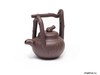 Глиняный чайник, ча хай, пиалы, инструменты для чайной церемонии и подставка.