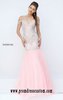 Pink V-Neck Slim Straps Sherri Hill 50212 Beads Cutout 2016 Long Bodice Prom Dresses