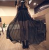 Длинная черная прозрачная юбка