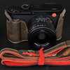 Leicatime Luigi case with grip and deluxe strap for Leica Q