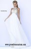 Halter-Neck Ivory Beaded 2015 Sherri Hill 5204 Long Bodice Prom Dresses