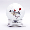 Коллекционный стеклянный снежный шар Синица