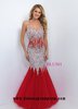 2016 Blush Prom 9702 Sexy Jeweled Low Cut Mermaid Evening Gown Sale