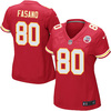 Women's Kansas City Chiefs Nike NFL Game Anthony Fasano Red #80 Jerseys Home
