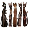 Напольные деревянные кошки