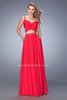 Two Piece La Femme 22718 Red Prom Gown