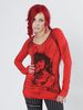 Red long sleeve with black print Queen of Darkness
