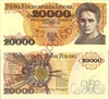 банкнота Польша 20000 злотых М.Склодовска-Кюри