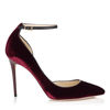 Evening Bordeaux Velvet Pointed Toe Pump