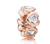 Heart PANDORA Rose spacer with cubic zirconia #781252CZ