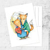 открытка «Влюбленные лисы»