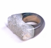 Кольцо Druzy quartz agate из натурального камня