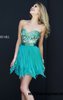 Sherri Hill 1934 Beaded 2016 Jade Sweetheart Neckline Layered Short Chiffon Homecoming Dresses Outlet