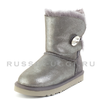 UGG Kids Bailey Button Bling Glitter Grey