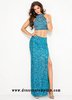 Scala 25398L Beaded Halter Neck 2PC Gown For Women Style