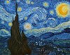 Репродукция картины В. Ван Гога "Звездная ночь"
