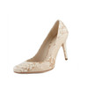 Snake skin classic pumps beige