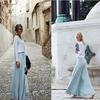 Pants palazzo light blue