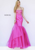 Pink Sherri Hill 32152 Lovely Beaded Strapless Mermaid Gown Online