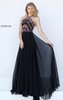 2016 Halter Neckline Black/Multi Open Back Floral Printed Long Chiffon Evening Dresses