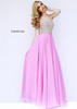 Discount Sherri Hill 8551 Strapless Pink Beaded A Line Chiffon Prom Dress