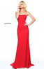 2017 Sherri Hill Red/Black 50979 Open Back Fitted Prom Evening Gown