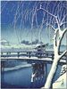 Постер (8"x10"): Вечернее снег в Эдо