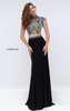 Jeweled Style 50154 Turquoise High Neck 2 Piece Evening Dress By Sherri Hill