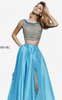 2016 Sherri Hill 32274 Aqua Beaded Slit Long Two-Piece Evening Gown Cheap