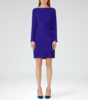 reiss elle sapphire knot-front dress