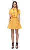 Self Portrait Button Shirt Dress Mustard