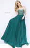 Affordable Emerald Beaded Strapless Evening Gown 2015 Sherri Hill 11179