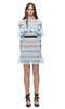 Self Portrait Stripe Grid Mini Dress