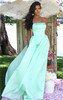 Long 2017 Glamorous Sherri Hill 50227 Strapless Light Green Prom Dress