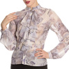 HELL BUNNY: SKYE GREY VINTAGE MOON BLOUSE