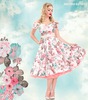 Dee Dee Pink Floral 50s Full Circle Dress