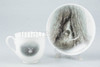 Чашка с блюдцем кофейная, форма "Ландыш", рисунок "Ежик в тумане.