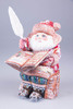 Деревянная фигура "Дед Мороз с книгой", ручная резьба, Сергиев Посад