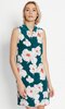 EQUIPMENT JANNA SILK DRESS BERMUDA BLUE MULTI FLORAL TROPICS PRINT